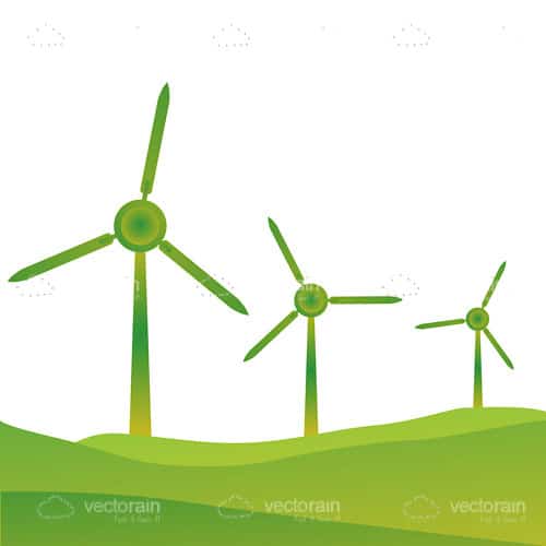 Eolian Windmills on Field